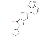 1-cyclopentyl-4-{[methyl(9H-purin-6-yl)amino]methyl}-2-pyrrolidinone
