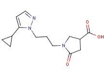 1-[3-(5-cyclopropyl-1H-pyrazol-1-yl)propyl]-5-oxopyrrolidine-3-carboxylic acid
