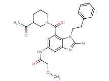 1-{[5-[(methoxyacetyl)amino]-1-(2-phenylethyl)-1H-benzimidazol-7-yl]carbonyl}-3-piperidinecarboxamide