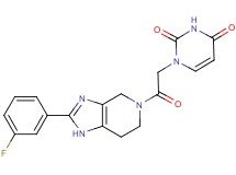 1-{2-[2-(3-fluorophenyl)-1,4,6,7-tetrahydro-5H-imidazo[4,5-c]pyridin-5-yl]-2-oxoethyl}pyrimidine-2,4(1H,3H)-dione