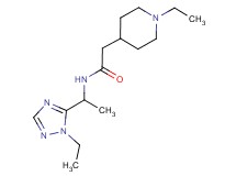 2-(1-ethyl-4-piperidinyl)-N-[1-(1-ethyl-1H-1,2,4-triazol-5-yl)ethyl]acetamide
