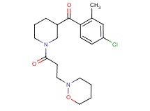 (4-chloro-2-methylphenyl){1-[3-(1,2-oxazinan-2-yl)propanoyl]-3-piperidinyl}methanone