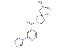 3-[(dimethylamino)methyl]-1-[2-(4H-1,2,4-triazol-4-yl)isonicotinoyl]-3-pyrrolidinol