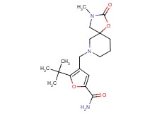 5-tert-butyl-4-[(3-methyl-2-oxo-1-oxa-3,7-diazaspiro[4.5]dec-7-yl)methyl]-2-furamide