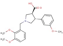 (3S*,4R*)-1-(2,3-dimethoxybenzyl)-4-(3-methoxyphenyl)pyrrolidine-3-carboxylic acid