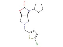 (3aS*,6aR*)-5-[(5-chloro-2-thienyl)methyl]-3-cyclopentylhexahydro-2H-pyrrolo[3,4-d][1,3]oxazol-2-one
