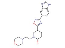 5-[3-(1H-benzimidazol-5-yl)-1,2,4-oxadiazol-5-yl]-1-[2-(4-morpholinyl)ethyl]-2-piperidinone