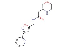 2-(3-morpholinyl)-N-{[3-(2-pyridinyl)-5-isoxazolyl]methyl}acetamide hydrochloride