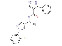 N-{1-[1-(2-fluorophenyl)-1H-pyrazol-4-yl]ethyl}-3-phenyl-1H-pyrazole-4-carboxamide