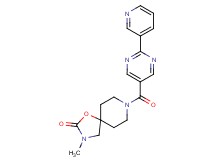 3-methyl-8-{[2-(3-pyridinyl)-5-pyrimidinyl]carbonyl}-1-oxa-3,8-diazaspiro[4.5]decan-2-one