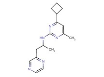 4-cyclobutyl-6-methyl-N-(1-methyl-2-pyrazin-2-ylethyl)pyrimidin-2-amine