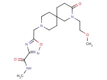 5-{[2-(2-methoxyethyl)-3-oxo-2,9-diazaspiro[5.5]undec-9-yl]methyl}-N-methyl-1,2,4-oxadiazole-3-carboxamide