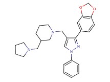 1-{[3-(1,3-benzodioxol-5-yl)-1-phenyl-1H-pyrazol-4-yl]methyl}-3-(1-pyrrolidinylmethyl)piperidine