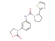 N-[3-(2-oxo-1,3-oxazolidin-3-yl)phenyl]-2-(1,3-thiazol-2-yl)pyrrolidine-1-carboxamide