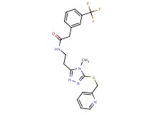 N-(2-{4-methyl-5-[(2-pyridinylmethyl)thio]-4H-1,2,4-triazol-3-yl}ethyl)-2-[3-(trifluoromethyl)phenyl]acetamide