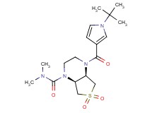 (4aR*,7aS*)-4-[(1-tert-butyl-1H-pyrrol-3-yl)carbonyl]-N,N-dimethylhexahydrothieno[3,4-b]pyrazine-1(2H)-carboxamide 6,6-dioxide