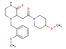 4-(2-methoxybenzyl)-3-[2-(4-methoxy-1-piperidinyl)-2-oxoethyl]-2-piperazinone