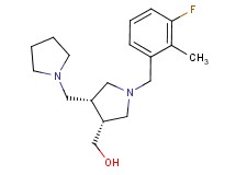 [(3R*,4R*)-1-(3-fluoro-2-methylbenzyl)-4-(pyrrolidin-1-ylmethyl)pyrrolidin-3-yl]methanol