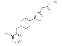 methyl (5-{1-[(2-aminopyridin-3-yl)methyl]piperidin-4-yl}-1H-pyrazol-3-yl)acetate