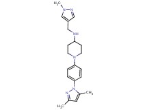 1-[4-(3,5-dimethyl-1H-pyrazol-1-yl)phenyl]-N-[(1-methyl-1H-pyrazol-4-yl)methyl]-4-piperidinamine