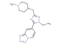 7-{1-ethyl-3-[(1-methylpiperidin-4-yl)methyl]-1H-1,2,4-triazol-5-yl}tetrazolo[1,5-a]pyridine