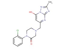 1-(2-chlorophenyl)-4-[(7-hydroxy-2-methyl[1,2,4]triazolo[1,5-a]pyrimidin-5-yl)methyl]-2-piperazinone