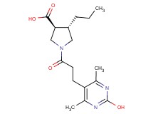 (3S*,4S*)-1-[3-(2-hydroxy-4,6-dimethyl-5-pyrimidinyl)propanoyl]-4-propyl-3-pyrrolidinecarboxylic acid