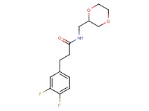 3-(3,4-difluorophenyl)-N-(1,4-dioxan-2-ylmethyl)propanamide