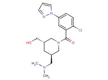 {(3S*,5R*)-1-[2-chloro-5-(1H-pyrazol-1-yl)benzoyl]-5-[(dimethylamino)methyl]piperidin-3-yl}methanol