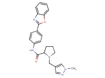 N-[4-(1,3-benzoxazol-2-yl)phenyl]-1-[(1-methyl-1H-pyrazol-4-yl)methyl]prolinamide