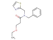 N-benzyl-3-ethoxy-N-(1,3-thiazol-2-ylmethyl)propanamide