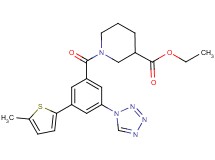 ethyl 1-[3-(5-methyl-2-thienyl)-5-(1H-tetrazol-1-yl)benzoyl]-3-piperidinecarboxylate
