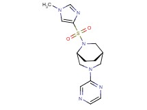 (1S*,5R*)-6-[(1-methyl-1H-imidazol-4-yl)sulfonyl]-3-(2-pyrazinyl)-3,6-diazabicyclo[3.2.2]nonane
