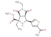 methyl (1R*,3S*,3aR*,6aS*)-3-(5-acetyl-3-thienyl)-1,5-diethyl-4,6-dioxooctahydropyrrolo[3,4-c]pyrrole-1-carboxylate