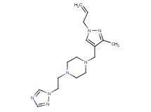 1-[(1-allyl-3-methyl-1H-pyrazol-4-yl)methyl]-4-[2-(1H-1,2,4-triazol-1-yl)ethyl]piperazine