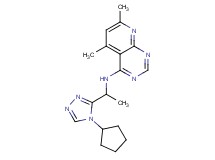 N-[1-(4-cyclopentyl-4H-1,2,4-triazol-3-yl)ethyl]-5,7-dimethylpyrido[2,3-d]pyrimidin-4-amine