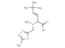 (3E)-5,5-dimethyl-2-{methyl[(5-methyl-1,3,4-oxadiazol-2-yl)methyl]amino}hex-3-enoic acid