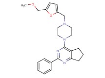 4-(4-{[5-(methoxymethyl)-2-furyl]methyl}-1-piperazinyl)-2-phenyl-6,7-dihydro-5H-cyclopenta[d]pyrimidine