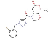 ethyl (4-{[1-(2-fluorobenzyl)-1H-1,2,3-triazol-4-yl]carbonyl}-3-morpholinyl)acetate