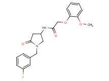 N-[1-(3-fluorobenzyl)-5-oxo-3-pyrrolidinyl]-2-(2-methoxyphenoxy)acetamide