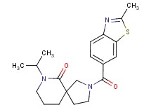 7-isopropyl-2-[(2-methyl-1,3-benzothiazol-6-yl)carbonyl]-2,7-diazaspiro[4.5]decan-6-one