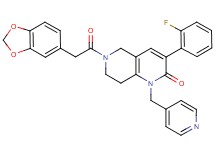 6-(1,3-benzodioxol-5-ylacetyl)-3-(2-fluorophenyl)-1-(4-pyridinylmethyl)-5,6,7,8-tetrahydro-1,6-naphthyridin-2(1H)-one