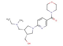 {(3R*,4R*)-4-{[ethyl(methyl)amino]methyl}-1-[5-(morpholin-4-ylcarbonyl)pyridin-2-yl]pyrrolidin-3-yl}methanol