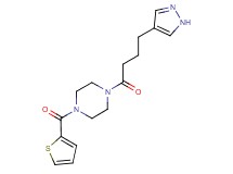 1-[4-(1H-pyrazol-4-yl)butanoyl]-4-(2-thienylcarbonyl)piperazine