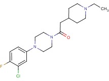 1-(3-chloro-4-fluorophenyl)-4-[(1-ethyl-4-piperidinyl)acetyl]piperazine