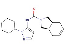 (3aR*,7aS*)-N-(1-cyclohexyl-1H-pyrazol-5-yl)-1,3,3a,4,7,7a-hexahydro-2H-isoindole-2-carboxamide