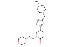5-{3-[(1-methyl-4-piperidinyl)methyl]-1,2,4-oxadiazol-5-yl}-1-[2-(4-morpholinyl)ethyl]-2-piperidinone