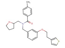 4-methyl-N-(tetrahydro-2-furanylmethyl)-N-{3-[2-(3-thienyl)ethoxy]benzyl}benzamide