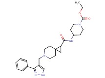 ethyl 4-[({6-[(3-phenyl-1H-pyrazol-4-yl)methyl]-6-azaspiro[2.5]oct-1-yl}carbonyl)amino]-1-piperidinecarboxylate