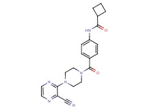 N-(4-{[4-(3-cyanopyrazin-2-yl)piperazin-1-yl]carbonyl}phenyl)cyclobutanecarboxamide